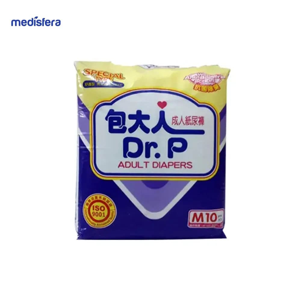 Dr. P Pampers Adult Diapers Special M, 10-Count Pack