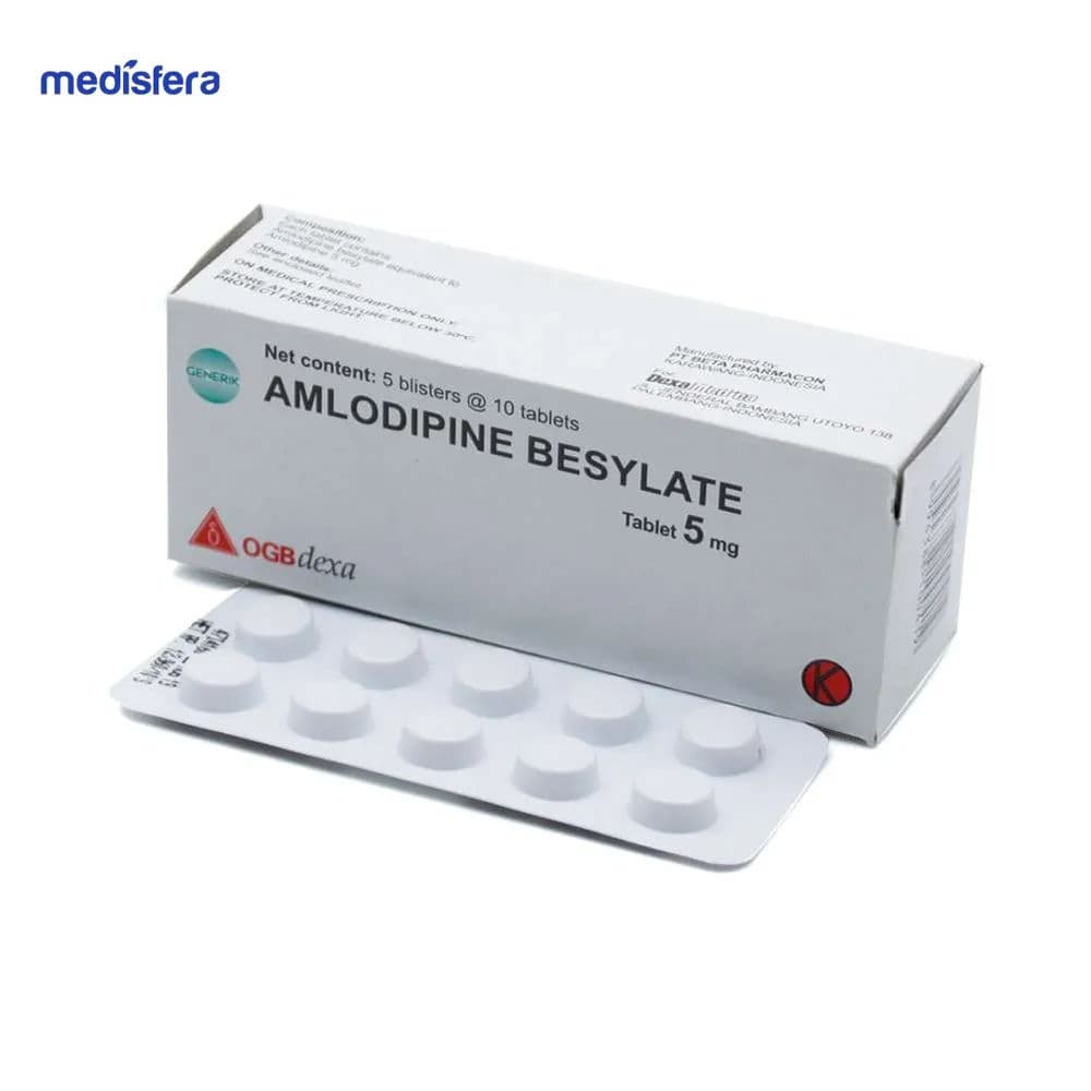 Amlodipine Dexa 5mg Tablet (1 Dos Isi 100 Tablet)