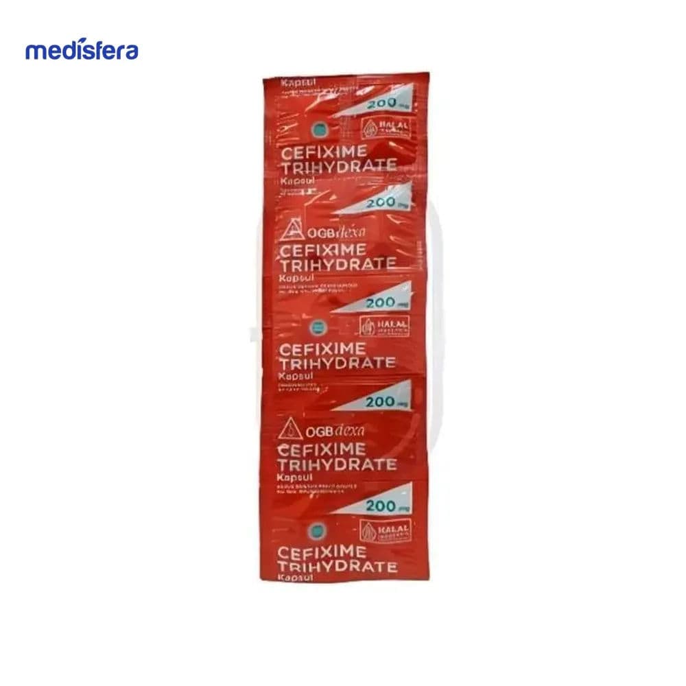 Cefixime Dexa 200mg Kapsul (1 Dos Isi 10 Strip @10 Tablet)