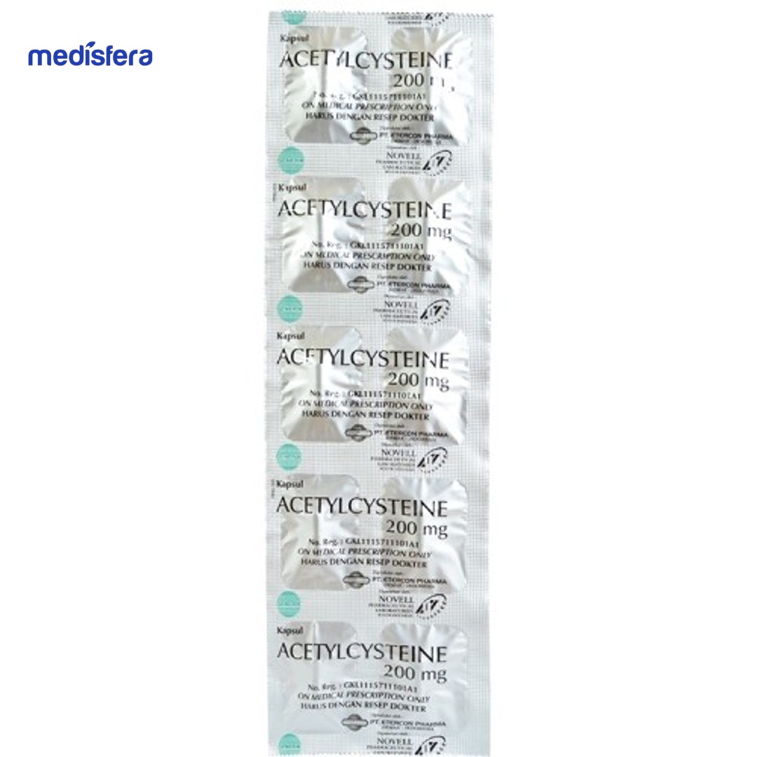 ACETYLCYSTEINE ETERCON 200MG CAP 100S