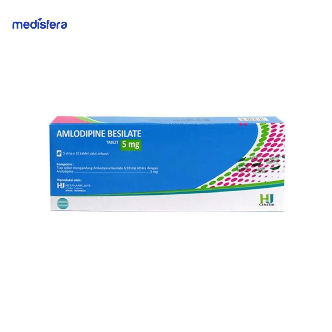 AMLODIPINE HEXPHARM 5MG tablet (1 box isi 100 tablet)