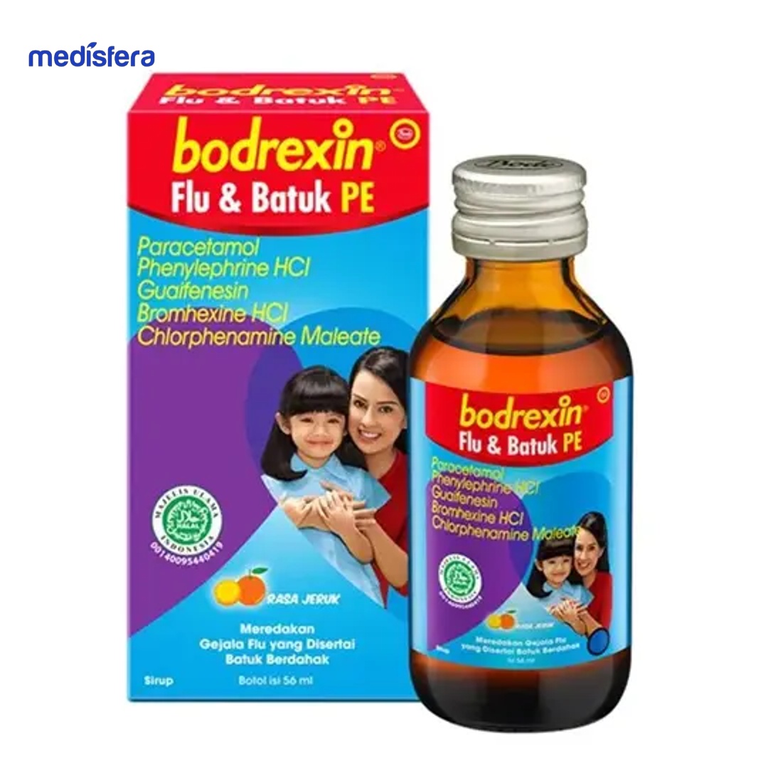BODREXIN flu & cough PE Syrup 56ML