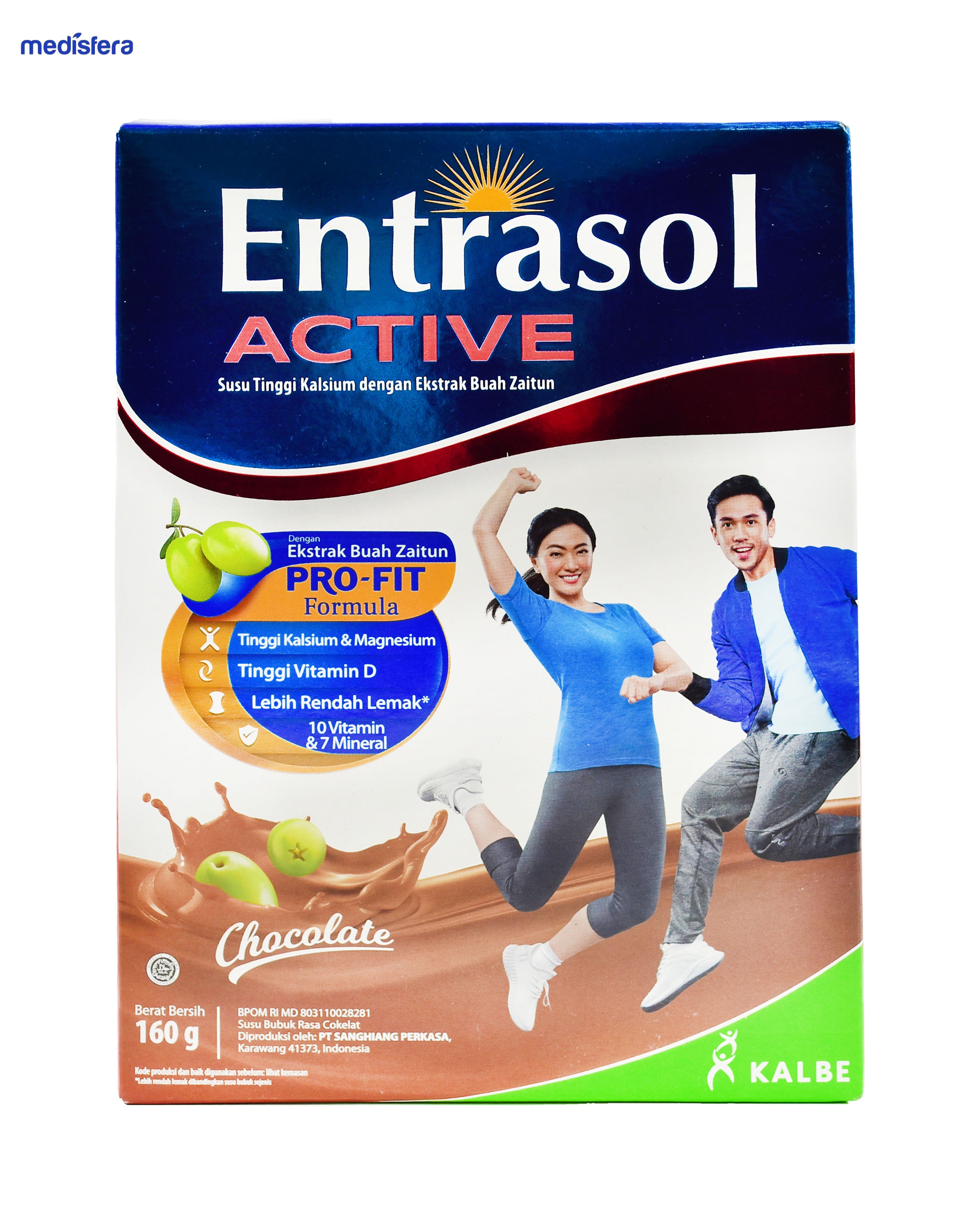 ENTRASOL ACTIVE COKLAT LATTE 160G