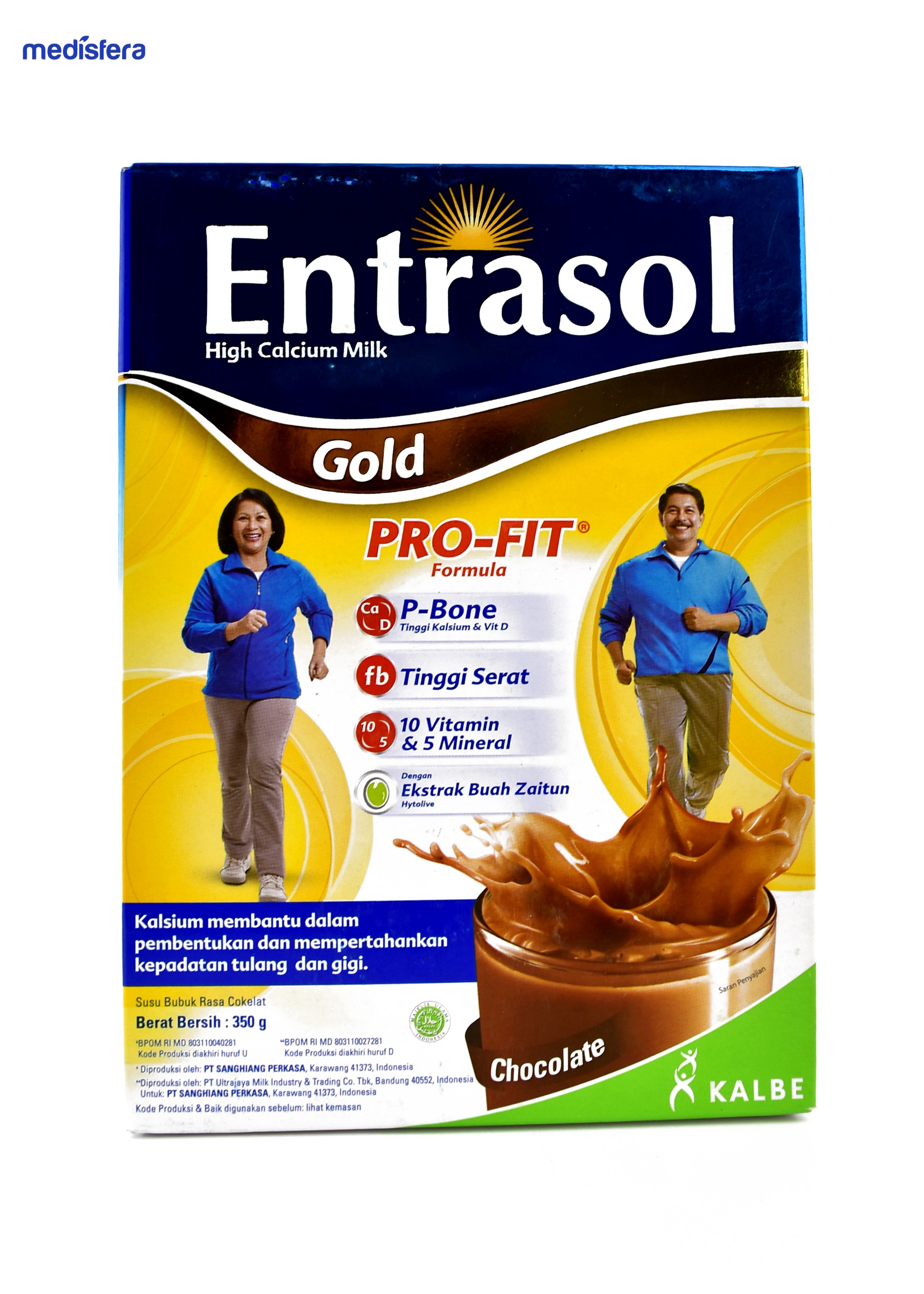 ENTRASOL GOLD COKLAT 340G BOX