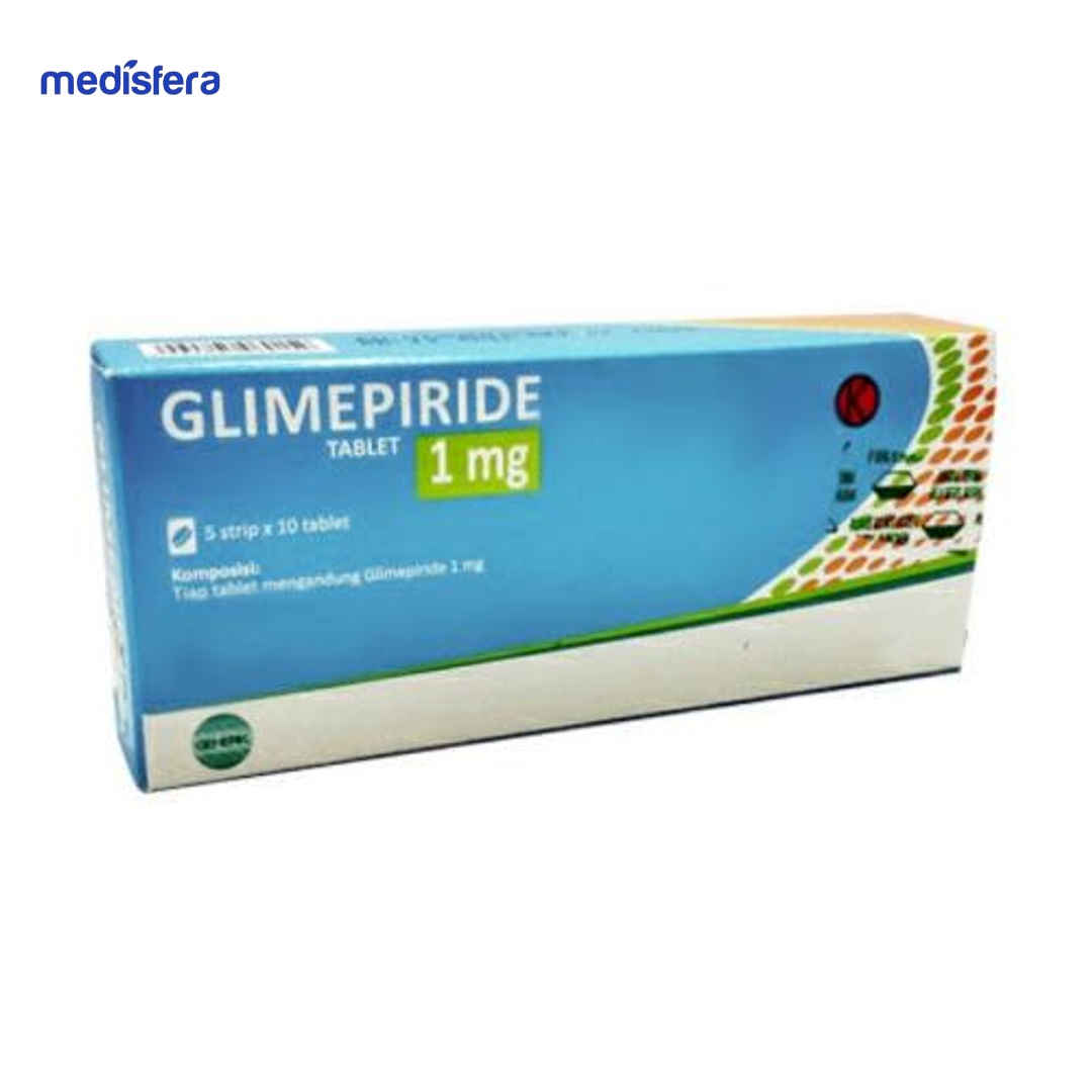 GLIMEPIRIDE HEXPHARM 1MG tablet (1 box isi 50 tablet)
