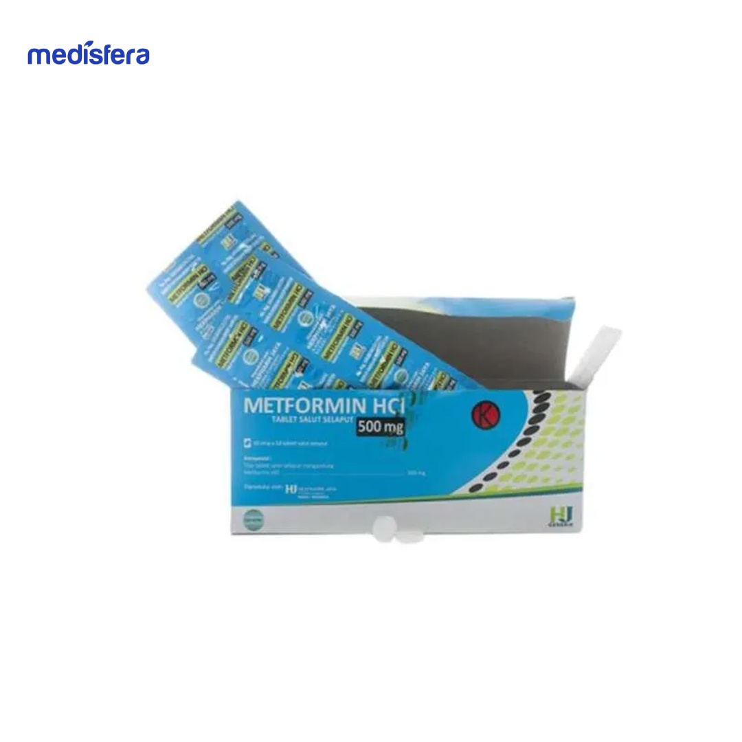METFORMIN HEXPHARM 500MG tablet (1 box isi 20 strip @10 tablet)