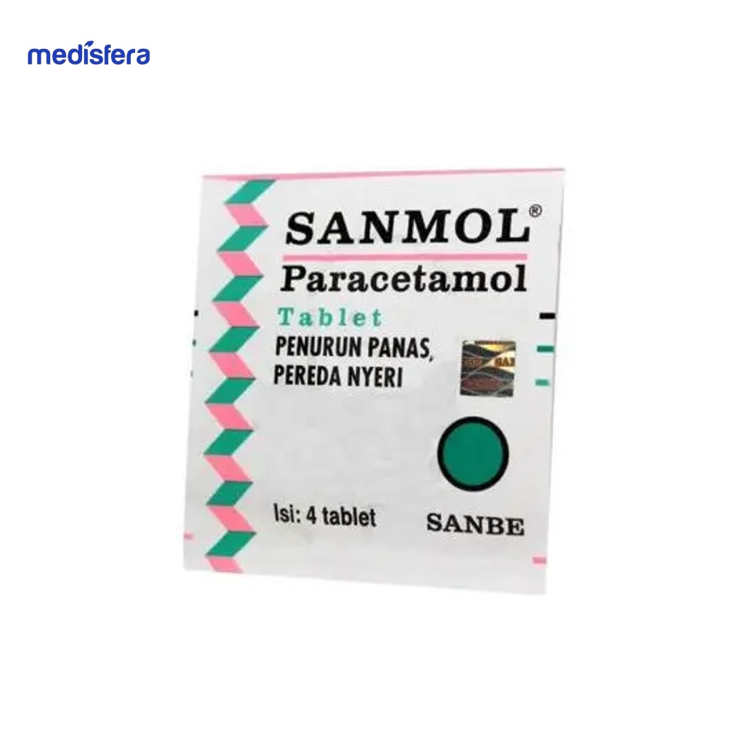 SANMOL tablet 500MG per strip isi 4 tablet