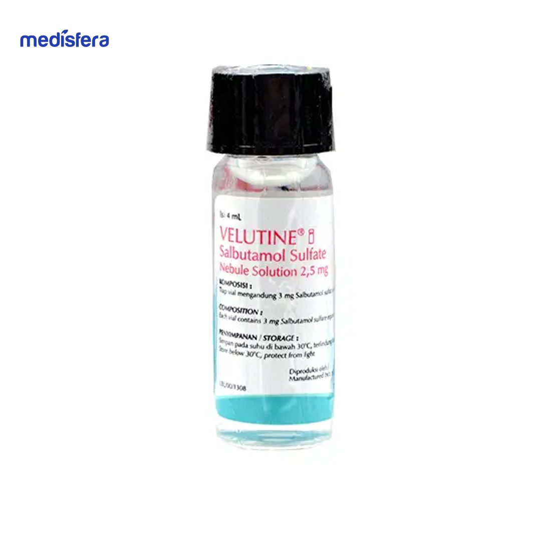 VELUTINE INHALATION SOL 2.5MG (1 box isi 10 Vial)