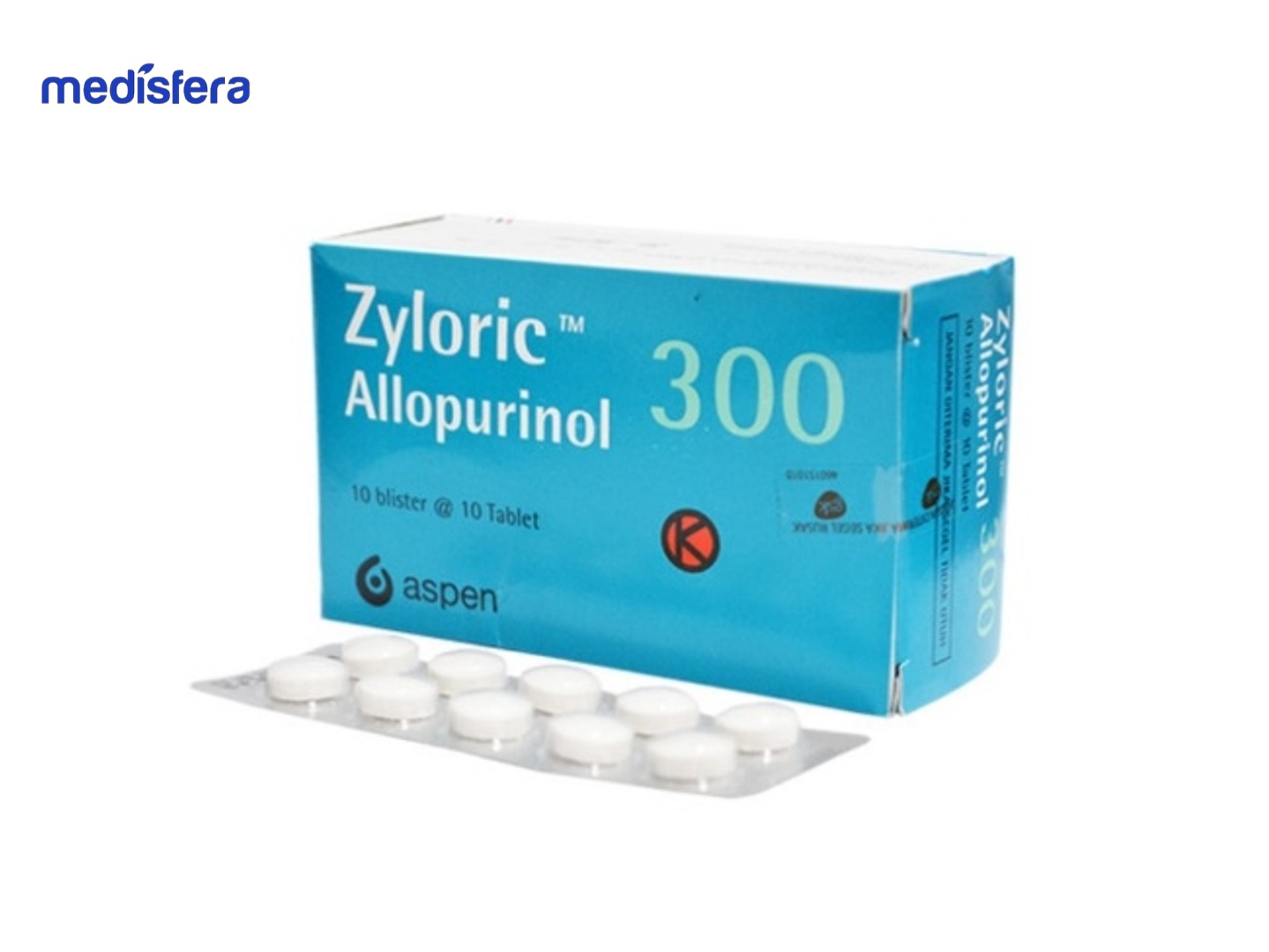 ZYLORIC 300MG (1 box isi 3 strip per strip isi 10 tablet)